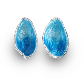 10 Irish Designed Jewellery You'll Covet Eily O'Connell Pistachio Stud Earrings with Sea Horizon Enamelling €115.00