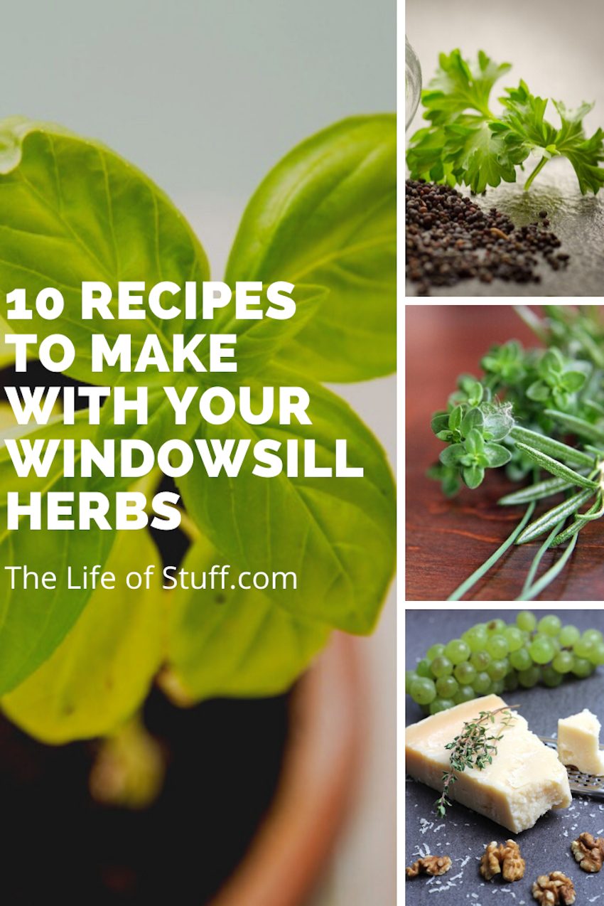 The Life of Stuff - 10 Recipes to Make with Your Windowsill Indoor Herbs