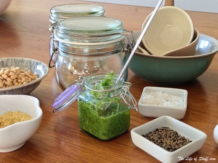 A One Basil Plant Recipe for Two Servings of Creamy Vegan Pesto - The Ingredients - The Pesto