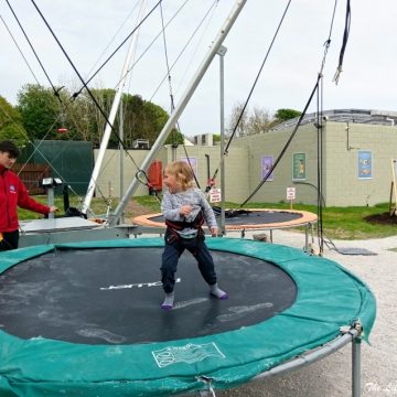 Ireland, Exploring East Cork from Family Fun-Filled Trabolgan Holiday Village - Outdoor bungee trampoline