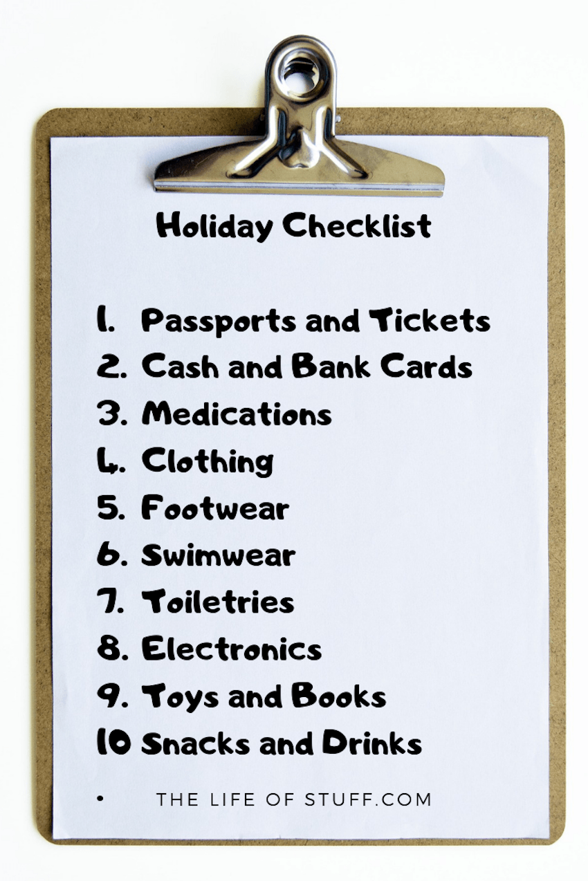 Holiday Checklist and Packing Tips for Travel with Small Kids - The Life of Stuff Checklist
