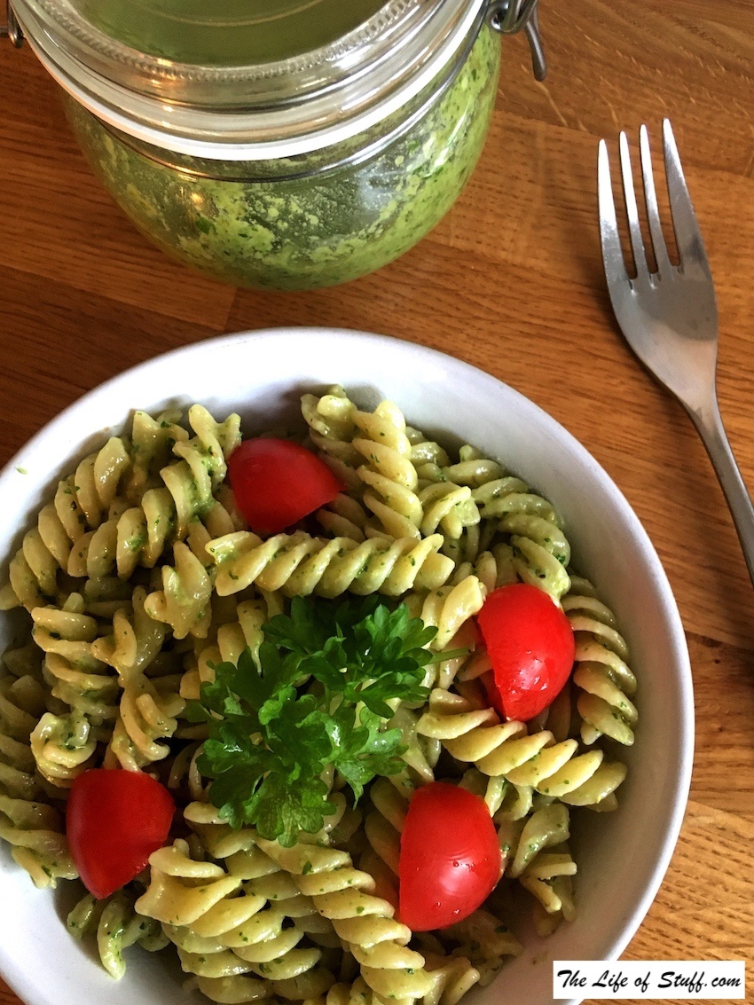 Sustainable Living - Grow Your Own Food in a Vegepod - Parsley and Walnut Pesto Pasta