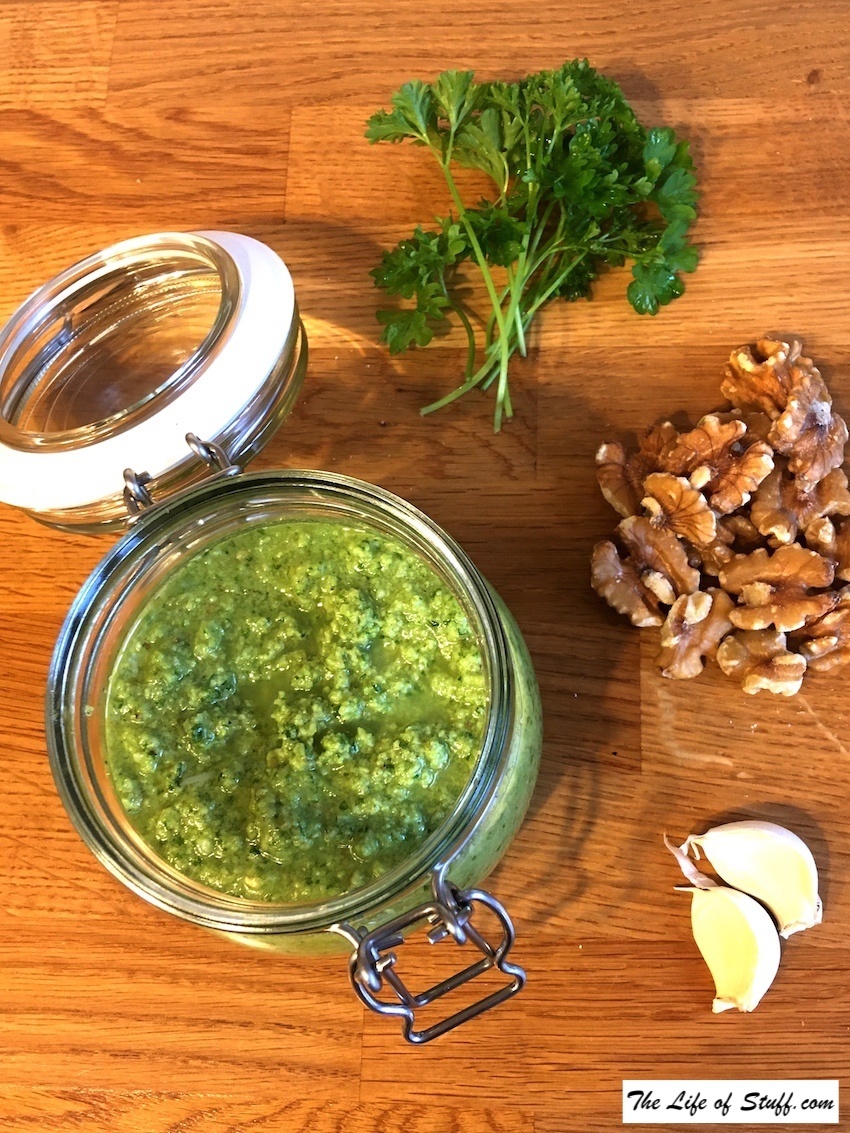 Sustainable Living - Grow Your Own Food in a Vegepod - Parsley and Walnut Pesto