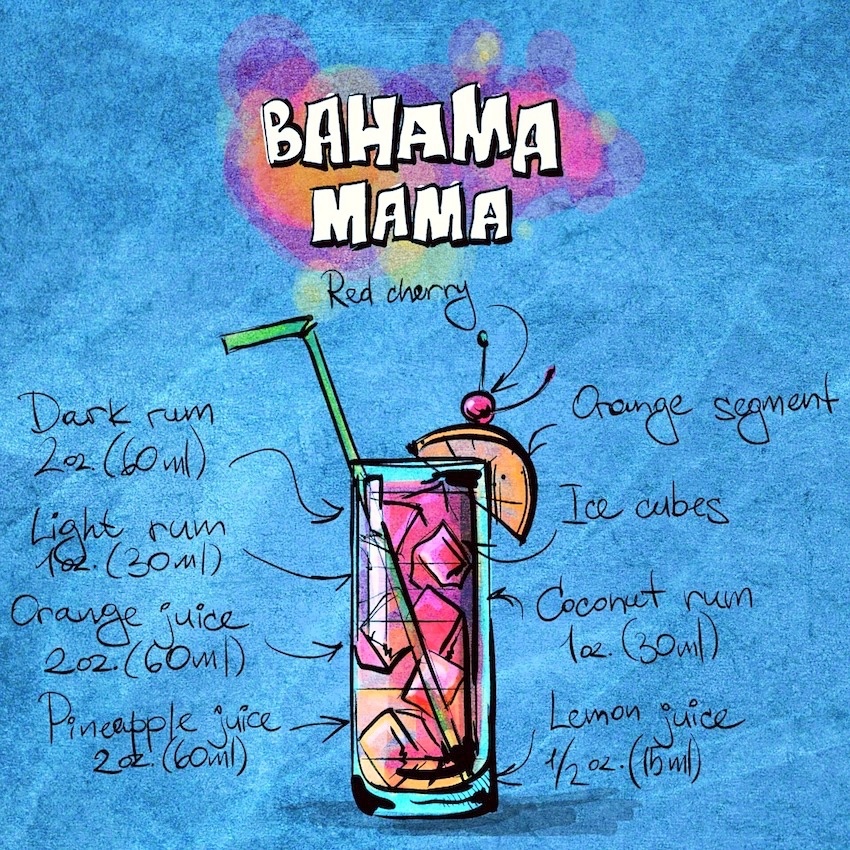 The Life of Stuff Bahama Mama Cocktail Recipe