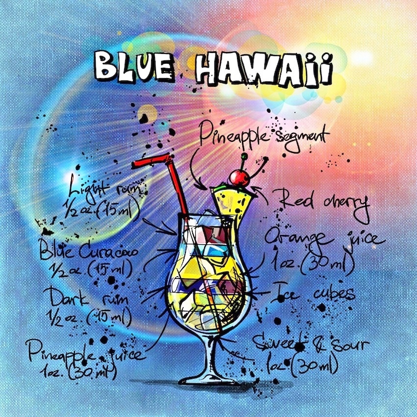 The Life of Stuff Blue Hawaii Cocktail Recipe