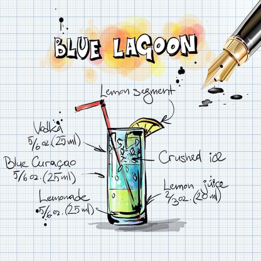 The Life of Stuff Blue Lagoon Cocktail Recipe