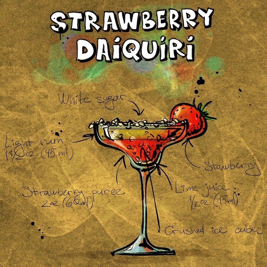 The Life of Stuff Strawberry Daiquiri Cocktail Recipe