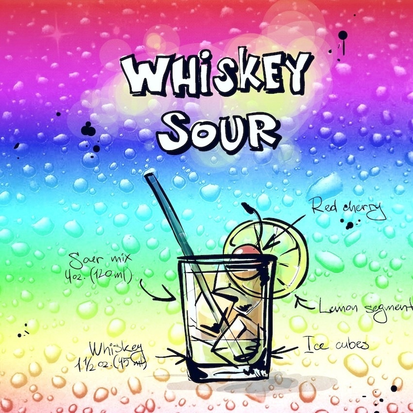 The Life of Stuff Whiskey Sour Cocktail Recipe