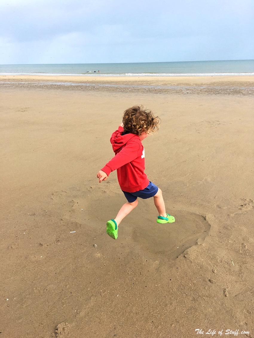 Captivated by Curracloe Beach in Co. Wexford - Jumping in Sea Puddles