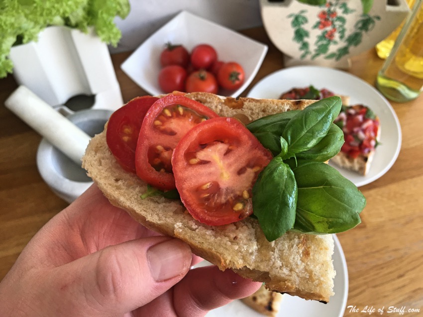 Homegrown Tomatoes Recipes - Bruschetta is Best - Tomato & Basil