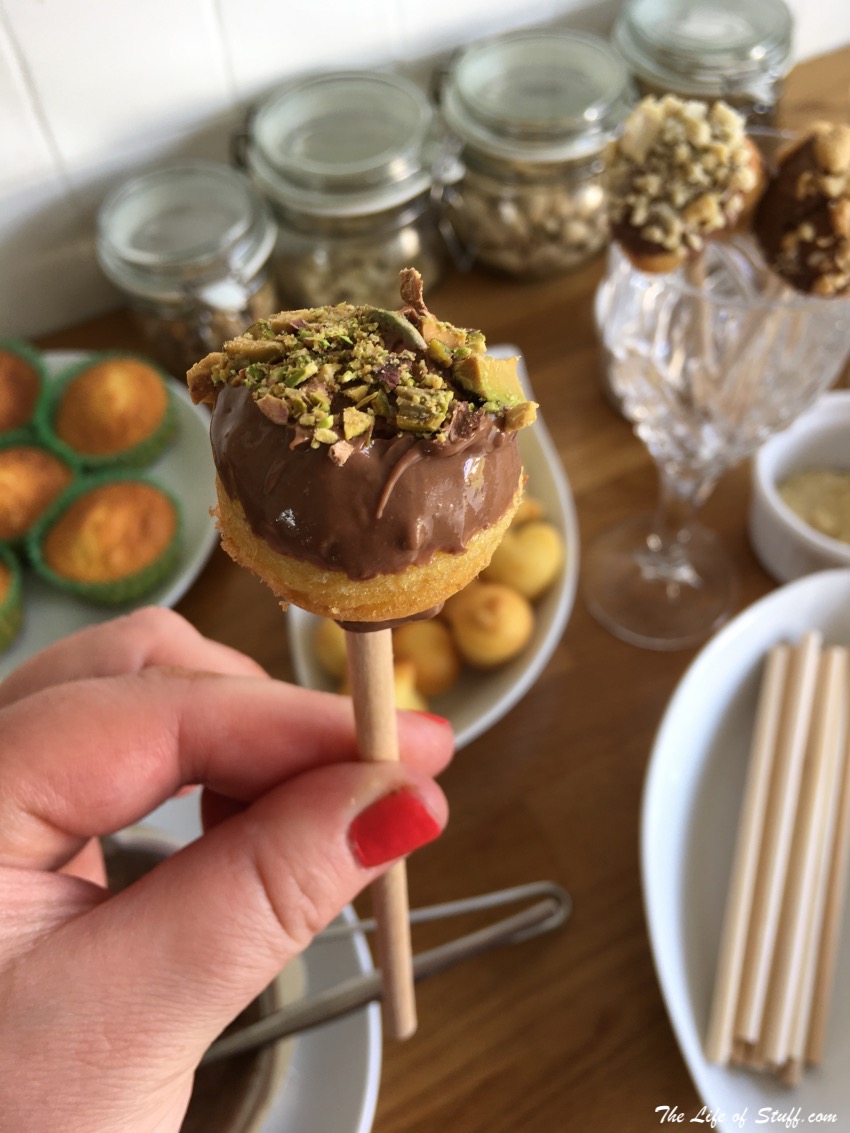 Baking with Kids - Super Simple Cake Pops Recipe - Chocolate and Pistachio Topping