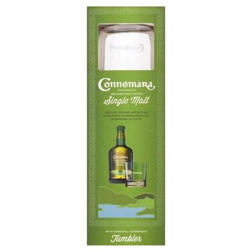 18 Excellent Irish Whiskey Gift Sets & Boxes €75 and Under - Connemara Single Malt Tumbler Gift Set 700ml