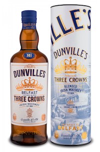 18 Excellent Irish Whiskey Gift Sets & Boxes €75 and Under - Dunville's Three Crown Irish Whiskey Gift Tube
