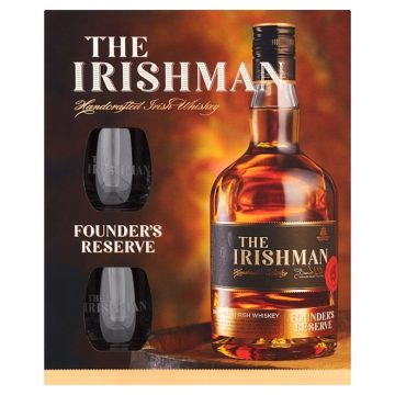 18 Excellent Irish Whiskey Gift Sets & Boxes €75 and Under - Irishman Founders Reserve Whiskey Glass Gift Set 700ml
