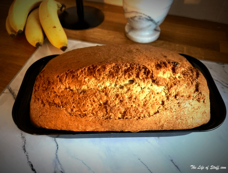 Overripe Bananas - Make A Simple Banana Bread Recipe - in Loaf Tin