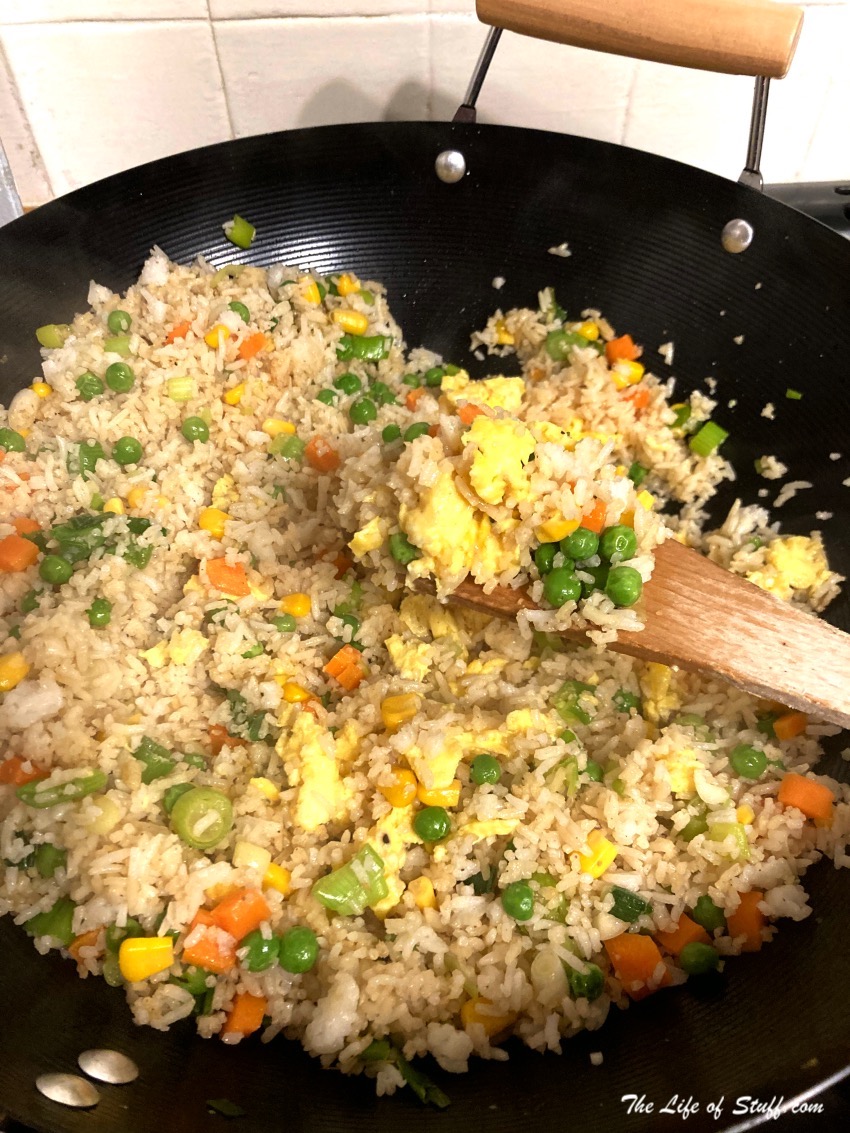 8 Steps to a Delicious Chinese Chicken Fried Rice Recipe - add scrambled egg