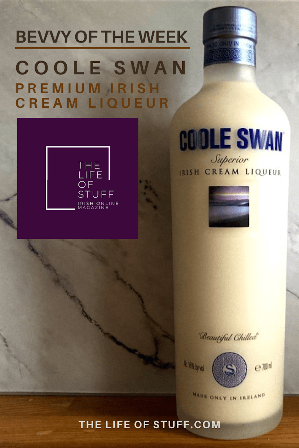 Bevvy of the Week - Coole Swan - Premium Irish Cream Liqueur on The Life of Stuff