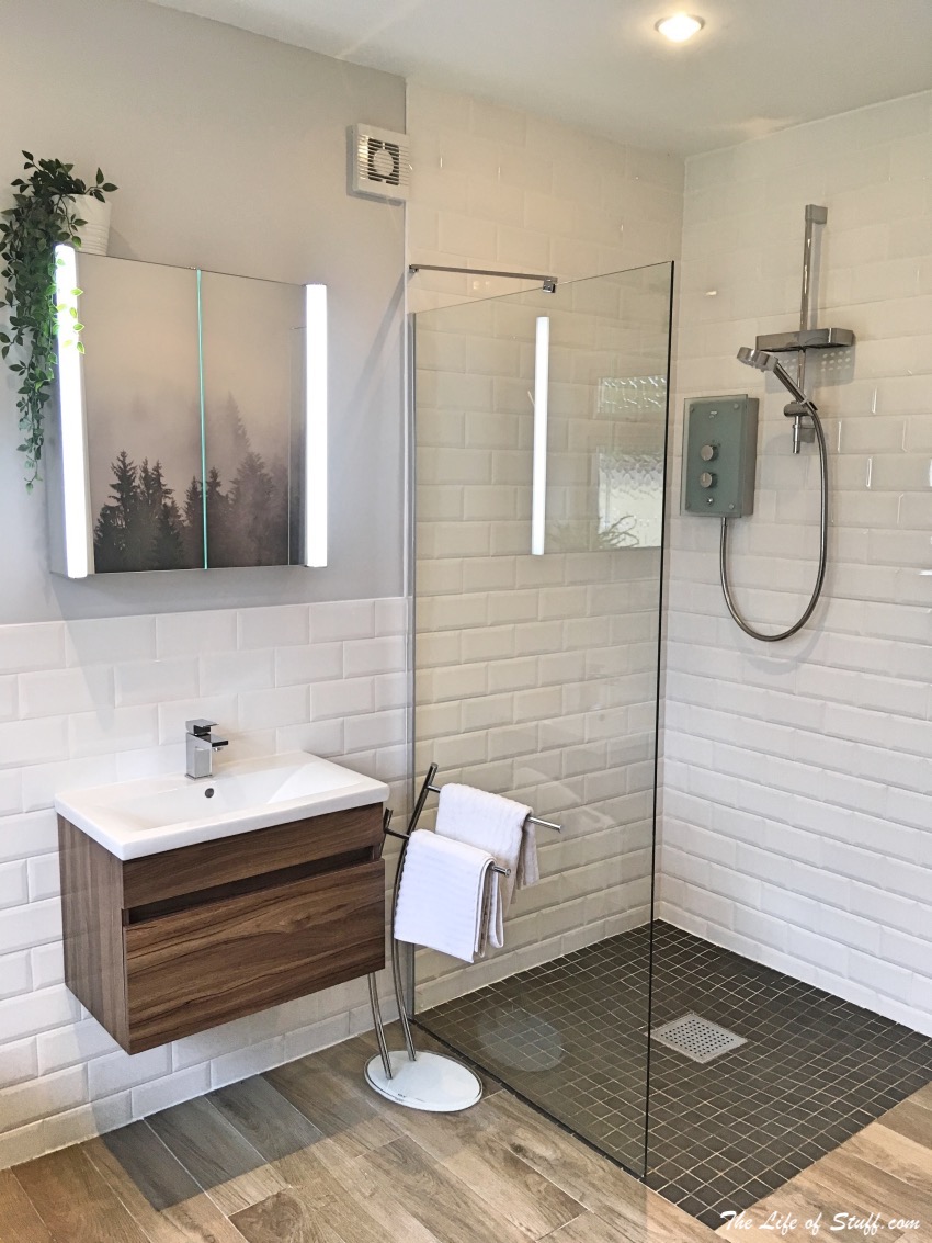 Home Style - Family Bathroom Renovation - Before & After - Finished Wet Room Style Walk-In Shower