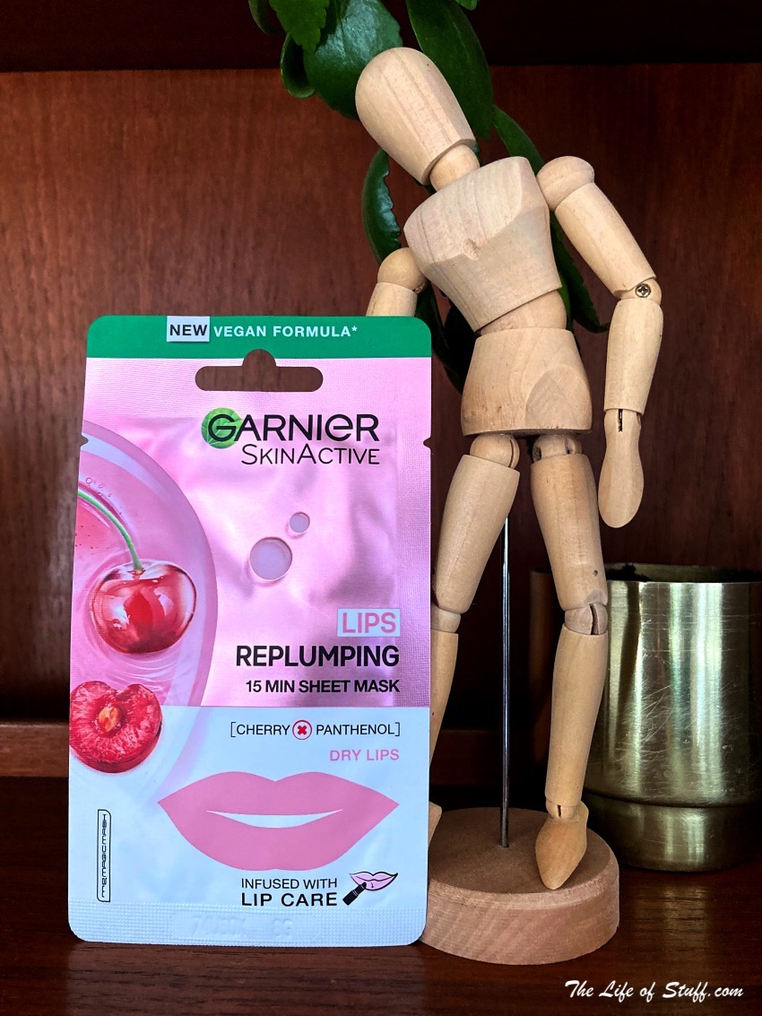 5 Favourite Plumping Beauty Products + Hydrating Beauty Tips - Garnier SkinActive Replumping Moisture Bomb Cherry Lip Mask