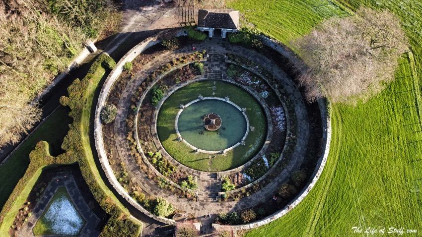 Heywood Gardens, Ballinakill, Co. Laois - Wonderful Every Season - Aerial view of the Oval Garden - Lutyens Garden