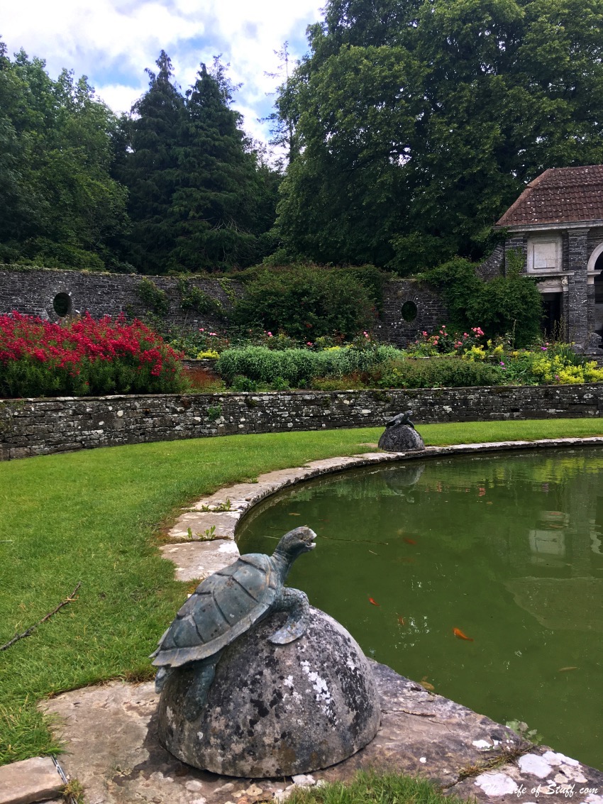 Heywood Gardens, Ballinakill, Co. Laois - Wonderful Every Season Summer Time - Bronze Turtoise at Pond in th Oval Garden - Lutyens Gardens