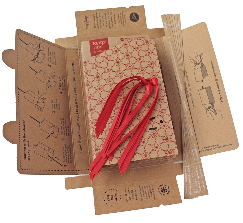 10 Top Tips for an Eco-Friendly Sustainable Green Christmas - Reusable Christmas crackers kit - jiminy.ie
