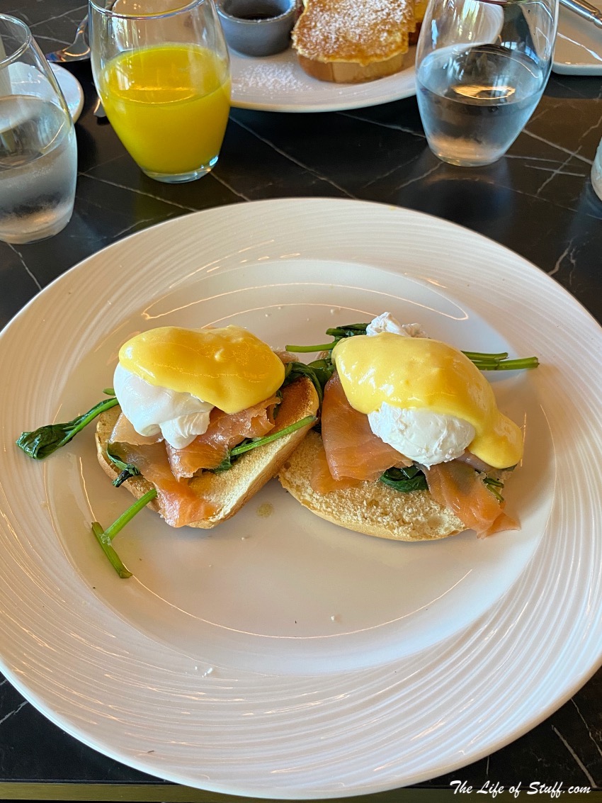 Wine, Dine & Stay at The Club at Goffs, Kildare, Ireland - Eggs Benedict with Salmon