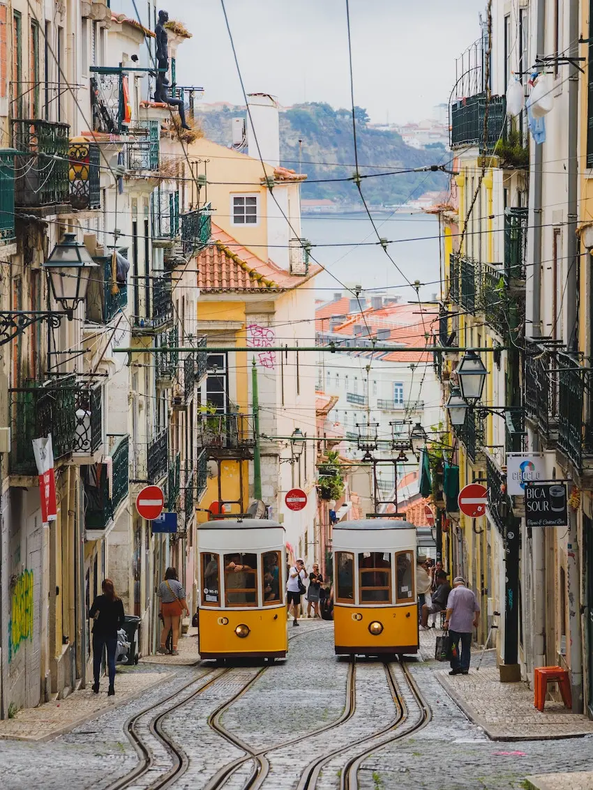Digital Nomads - Ways to Make Money When Travelling - Elevador da Bica, Lisbon, Portugal