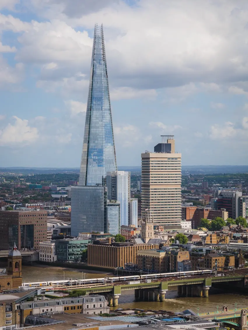 Digital Nomads - Ways to Make Money When Travelling - View of The Shard from St. Pauls, London, UK